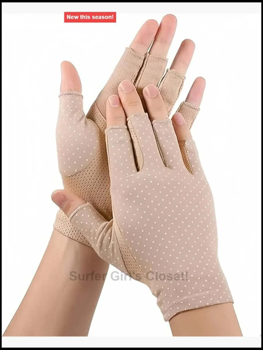 Women Fingerless Sunblock Gloves UV Protection Non-Slip Driving